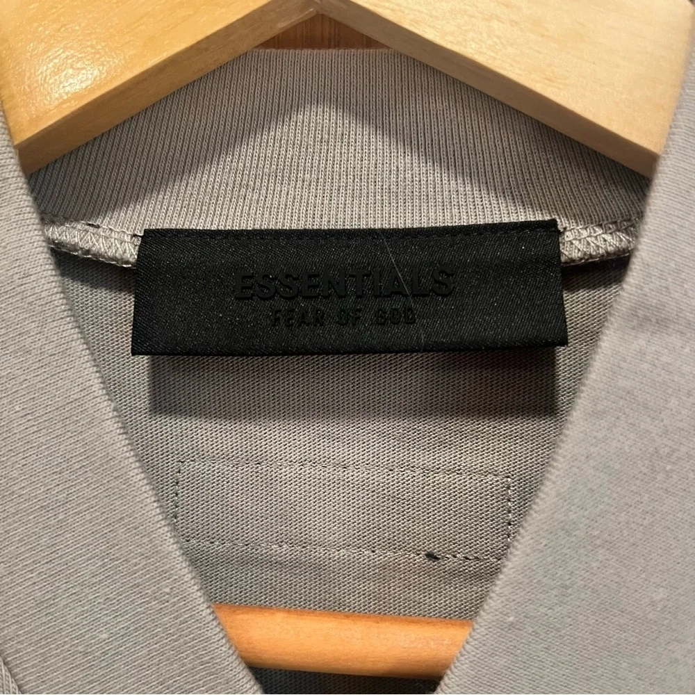 Fear of God Essentials | Kids V Neck T-Shirt | Color 'Seal' | Youth 6/7